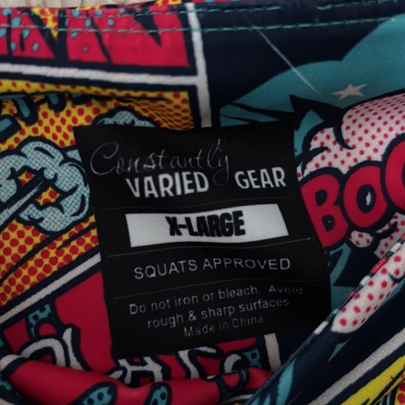 WMS Comic Leggings Constantly Varied Gear Knockout Side Pockets Extra Large - Picture 4 of 5